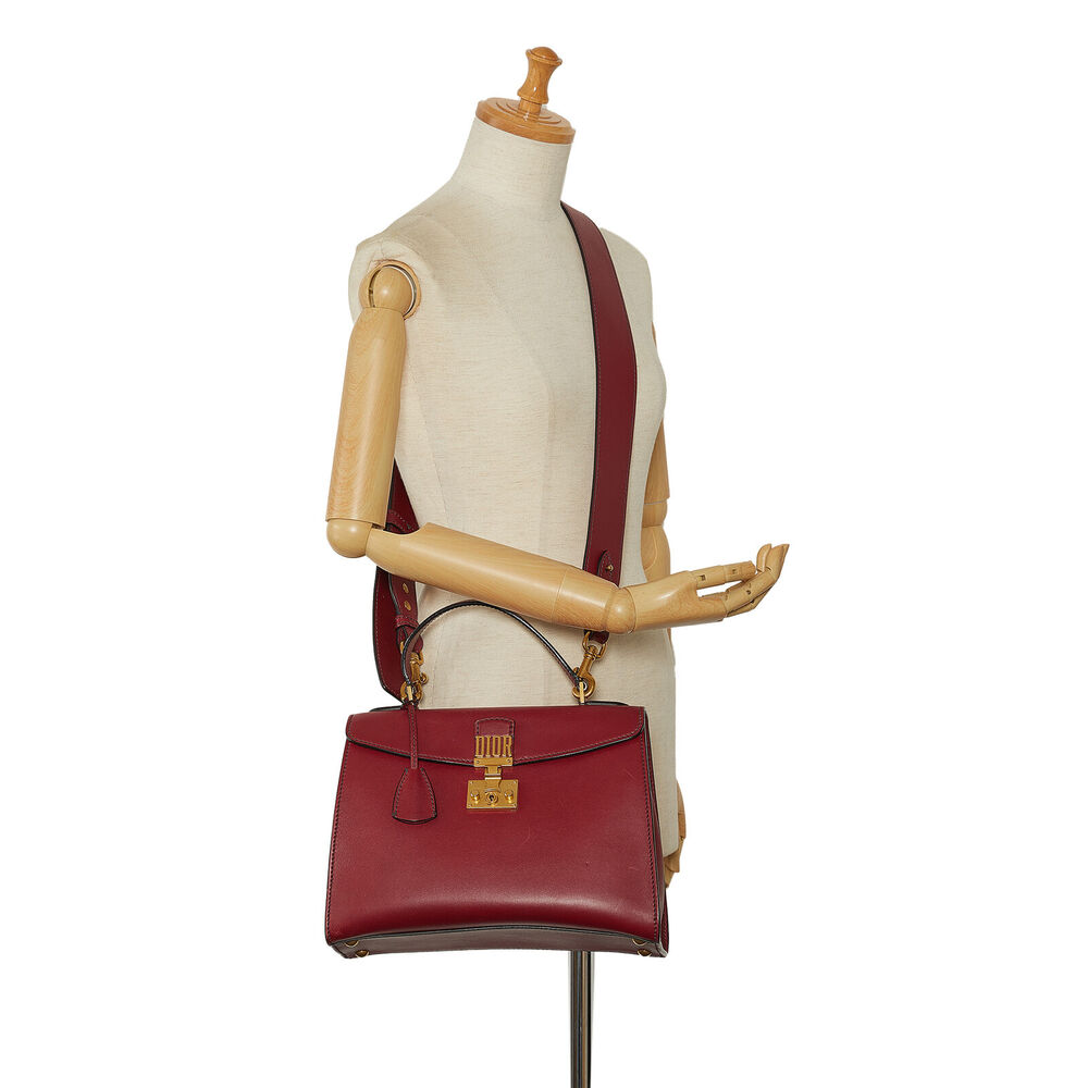 Auth Dior Dioraddict Top Handle Bag Red #146893D13B - Picture 13 of 14